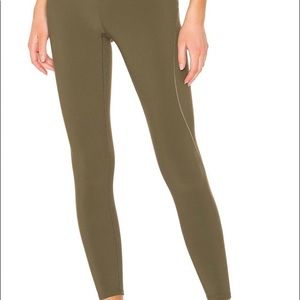 Free people olive green cut our leggings